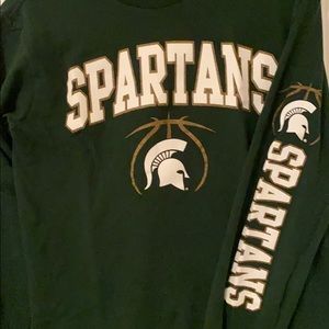 Michigan State long sleeve shirt with gold